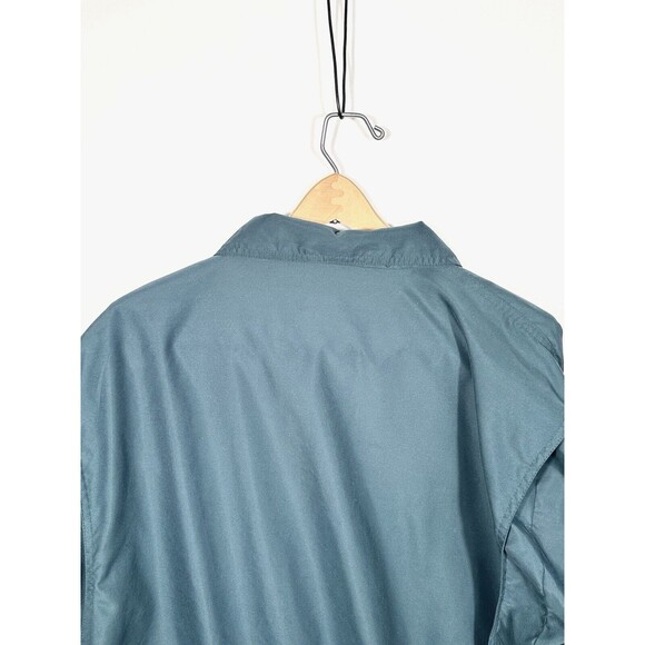 Vtg 90s MV Sport American Road Line Windbreaker Jacket Men Large Green Hooded - Picture 10 of 13